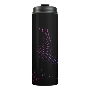 Purple and pink lights thermal tumbler