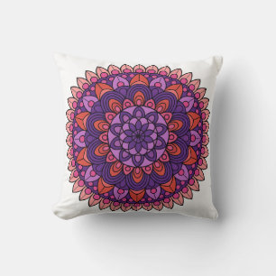 Purple and pink mandala  cushion