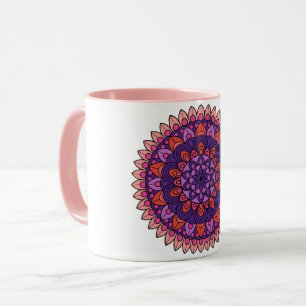 Purple and pink mandala mug