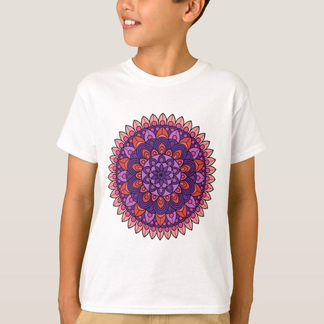 Purple and pink mandala  T-Shirt (Front)
