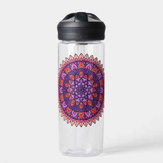 Purple and pink mandala  water bottle