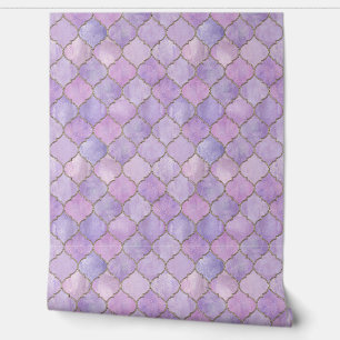 Purple and pink Mermaid Tail, kids room, nursery  Wallpaper
