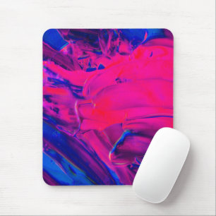 Purple and Pink Painted Brushstrokes Mouse Pad