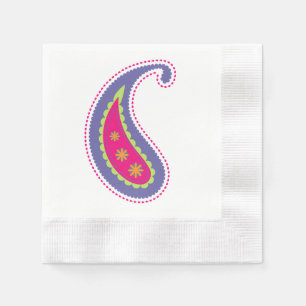 Purple and Pink Paisley Napkin