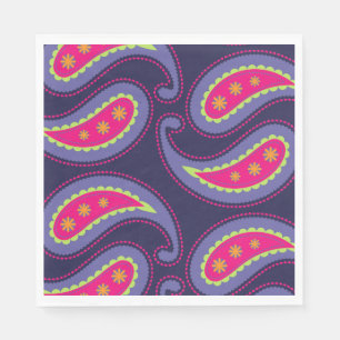 Purple and Pink Paisley Napkin