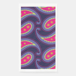 Purple and Pink Paisley Napkin