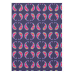 Purple and Pink Paisley Tablecloth