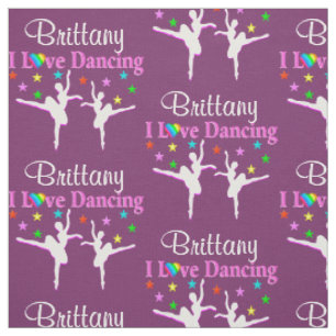 PURPLE AND PINK PERSONALIZED BALLERINA FABRIC