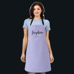Purple and pink Personalized Little Chef Apron<br><div class="desc">Cook, bake, and create in style with this Purple Personalized Name Chef Apron. Featuring an elegant handwritten-style script for the name and minimalist block text for the title, this apron combines personality and practicality in one beautiful design. Whether you’re a professional chef, a home cook, or a weekend baker, this...</div>