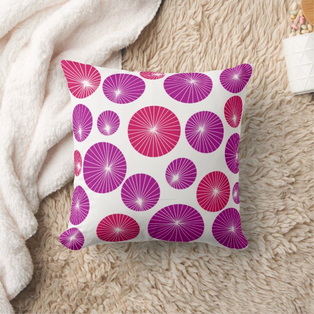 Purple and Pink Pinwheels  Cushion (Blanket)