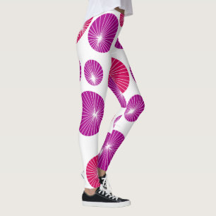Purple and Pink Pinwheels Leggings