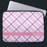 Purple and Pink Plaid Pattern Laptop Sleeve<br><div class="desc">.</div>