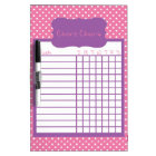 Purple and Pink Polka Dot Chore Chart