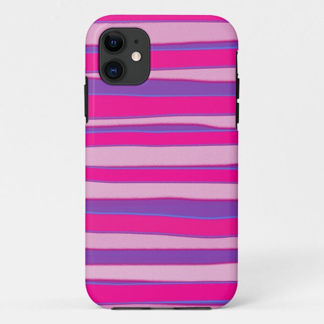 purple and Pink Stripes Seamless Graphic Case-Mate iPhone Case (Back)