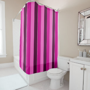 Purple and Pink Stripes  Shower Curtain