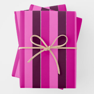 Purple and Pink Stripes  Wrapping Paper Sheet