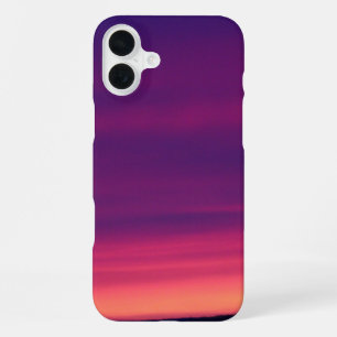Purple and Pink Sunset Photo iPhone 16 Plus Case