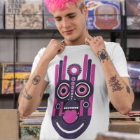 Purple And Pink Tiki Mask