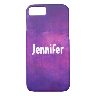 Purple and Pink Watercolor Abstract Personalised iPhone 8/7 Case
