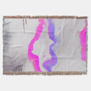 Purple And Pink Watercolor Abstract Throw Blanket