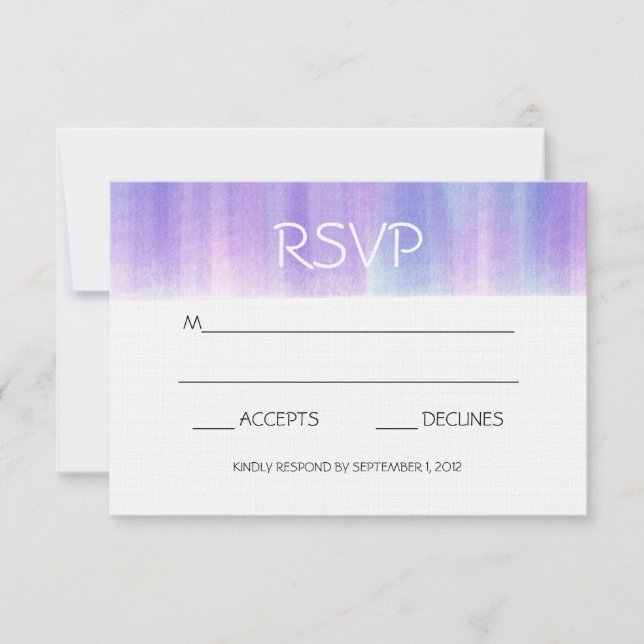 PURPLE AND PINK WATERCOLOR RSVP CARDS (Front)