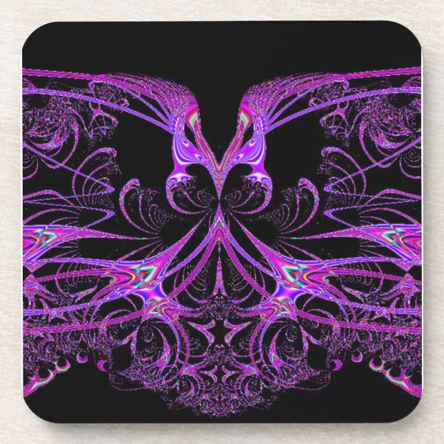 Purple And Pink Wizardry Coaster (Front)