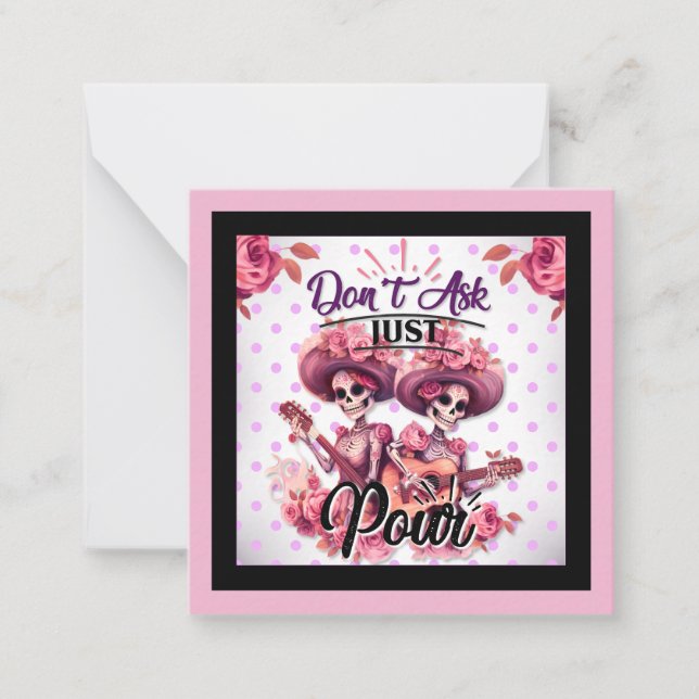 Purple and Pretty Sugar Skull Card (Front)