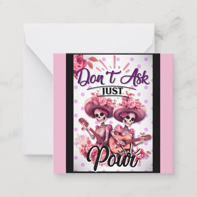 Purple and Pretty Sugar Skull  Note Card (Front)