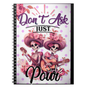 Purple and Pretty Sugar Skull Notebook