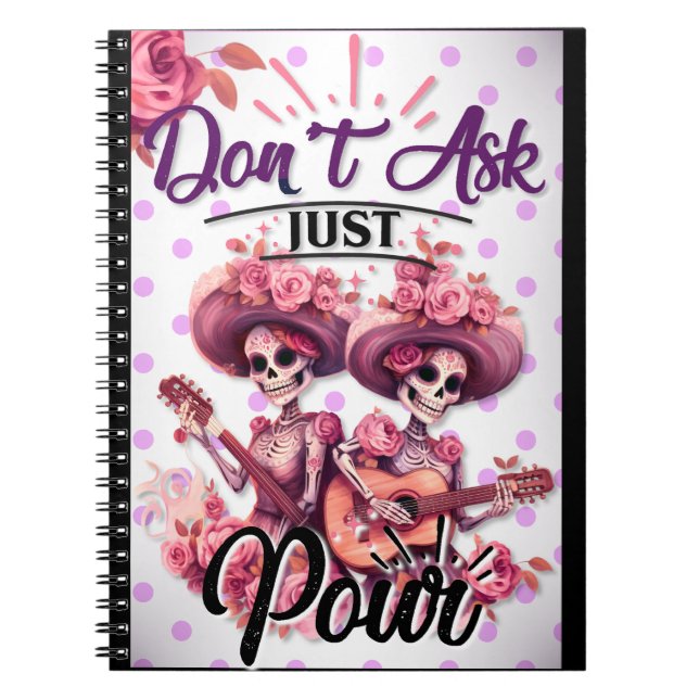 Purple and Pretty Sugar Skull Notebook (Front)