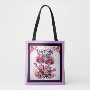 Purple and Pretty Sugar Skull Tote Bag