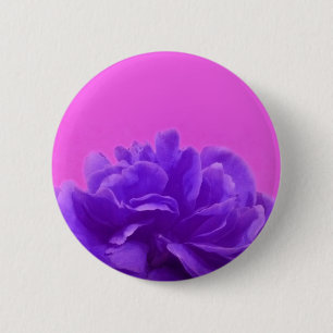 Purple and Raspberry Floral Art 6 Cm Round Badge