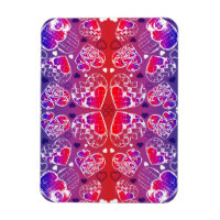 Purple and Red Whimsical Romantic Hearts pattern