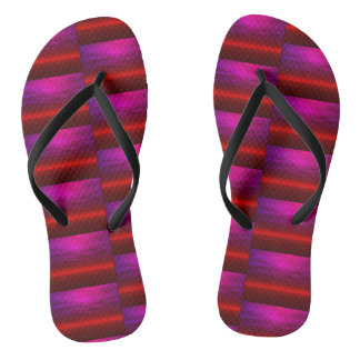 Purple and Red Women's Flip Flops