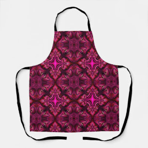 Purple and Scarlet Patterned All-Over Print Apron