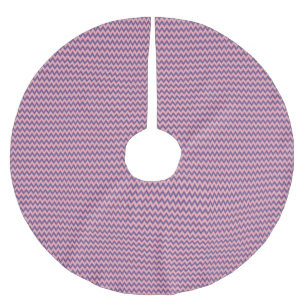Purple and Shades of Pink Chevron Brushed Polyester Tree Skirt