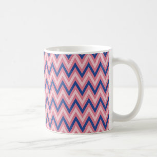 Purple and Shades of Pink Chevron Coffee Mug