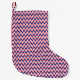 Purple and Shades of Pink Chevron Small Christmas Stocking