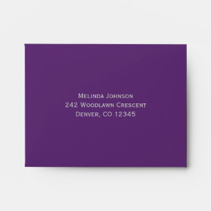 Purple and Silver A2 Envelope fits large RSVP Card