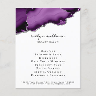 purple and silver agate design flyer