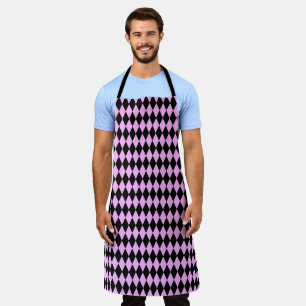 Purple and Silver Floral Series Design 4 Apron