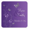 Purple and Silver Floral with Butterflies Sticker