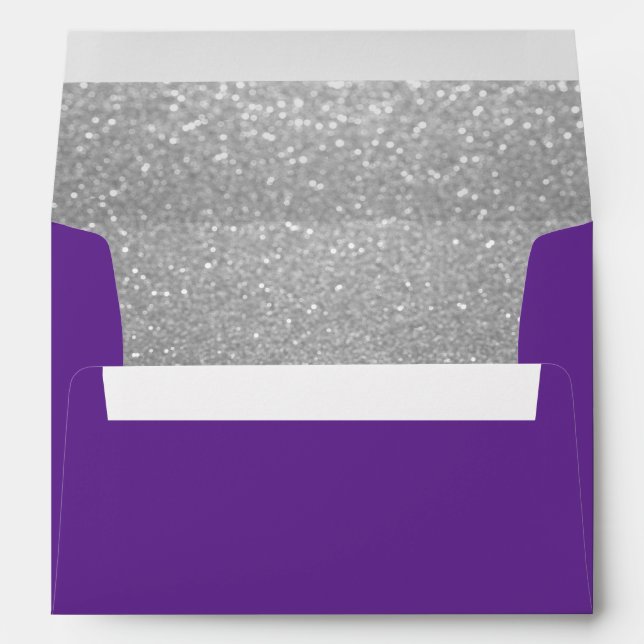 Purple and SIlver Glitter Envelope (Back (Bottom))
