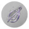Purple and Silver Glitter Fancy Script Monogram S