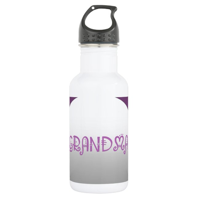 Purple And Silver Grandma 532 Ml Water Bottle (Front)