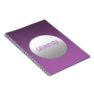 Purple And Silver Grandma Notebook