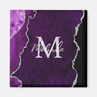 Purple and Silver Marble Agate