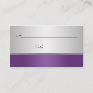 Purple and Silver Place Cards