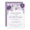 Purple and Silver Watercolor Floral Bridal Shower