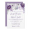 Purple and Silver Watercolor Floral Wedding